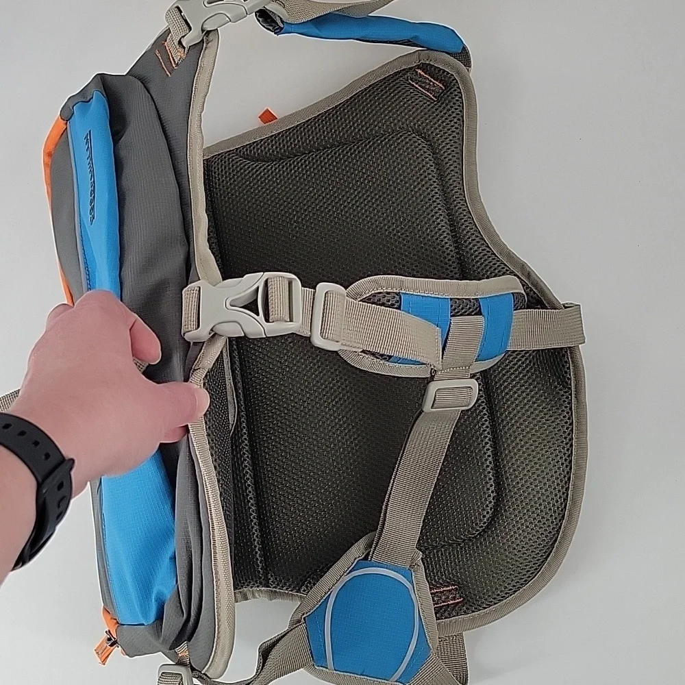 Cesar Millan Blue and Orange Dog Backpack Large NWOT